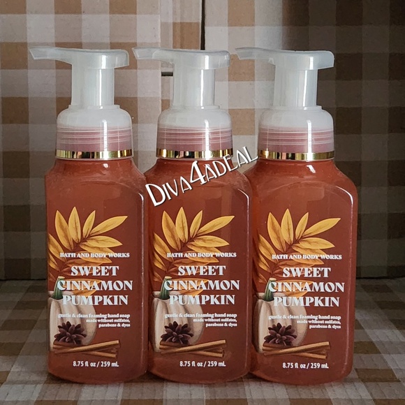 3x Bath & Body Works SWEET CINNAMON PUMPKIN Foam Hand Soaps - Picture 1 of 2